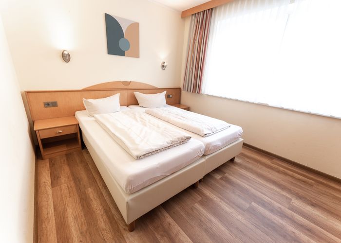 Helles Schlafzimmer - Apartment Torsee ©Aparthotel Dorfplatzl